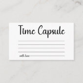 Time Capsule Wedding Vrijgezellenfeest Informatiekaartje (Voorkant)