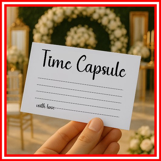 Time Capsule Wedding Vrijgezellenfeest Informatiekaartje