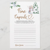 Time Capsule Winter Baby shower spel (Voorkant)