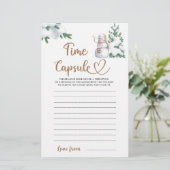 Time Capsule Winter Baby shower spel (Staand voorkant)