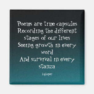 Time Capsules Poem magnet