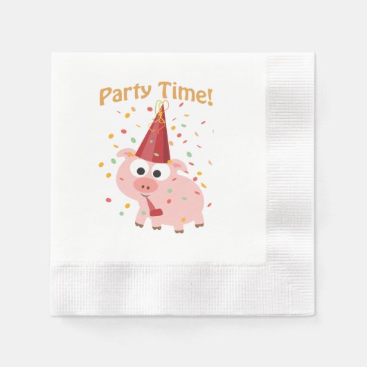 Time Confetti Pig Servet (Voorkant)