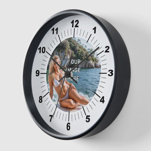 TIME! ⏰ Custom Wall Clock – Add Your Design (Hoek)