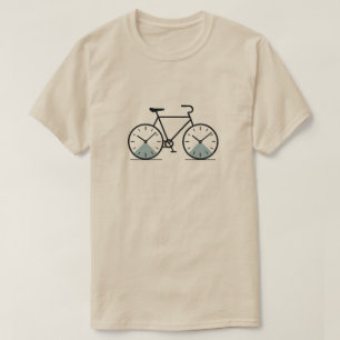 Time Cycle – Minimalistisch T-shirt met fietsklok