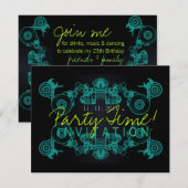 Time Dance sjabloon feestdag Kaart (Voorkant / Achterkant)