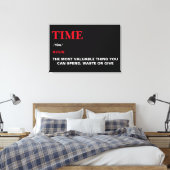 Time Definition Quote Motivatie modern cool Canvas Afdruk (Insitu (Slaapkamer))