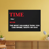 Time Definition Quote Motivatie modern cool Canvas Afdruk (Insitu (Woonkamer))