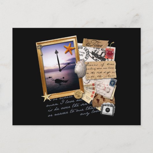 "Time"-diagram/collage Briefkaart (Voorkant)