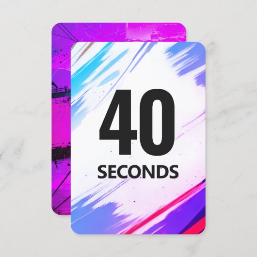 Time Fitness Card with Purple Backing Save The Date (Voorkant / Achterkant)