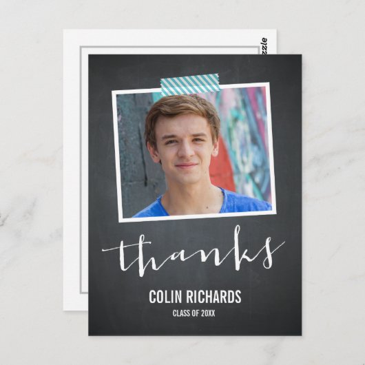 Time Flies Afstuderen Hartelijk dank Briefkaart (Voorkant / Achterkant)