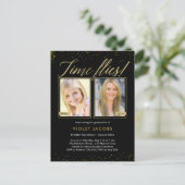 Time Flies Afstuderen kondiging Briefkaart (Staand voorkant)