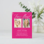 Time Flies Afstuderen kondiging Briefkaart (Staand voorkant)