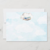 Time Flies Airplane 1st Birthday Party Boy Foto Kaart (Achterkant)