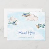 Time Flies Aviation Speelgoed Vliegtuigen Dank u Briefkaart (Voorkant / Achterkant)