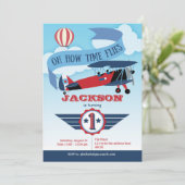 Time Flies, Aviation, World Traveler, 1e verjaarda Kaart (Staand voorkant)