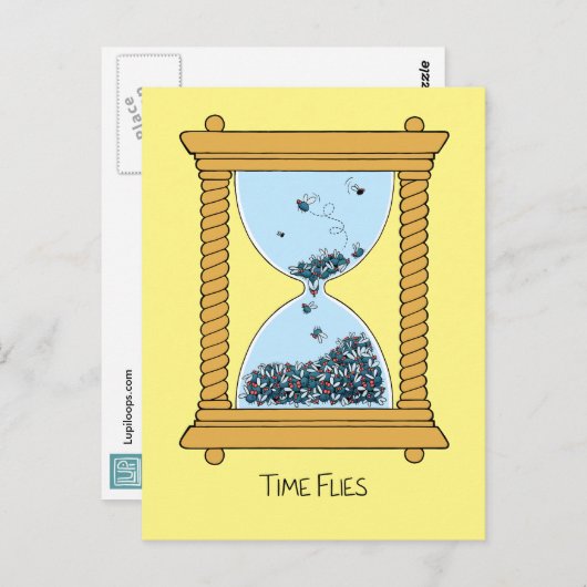 Time Flies Briefkaart (Voorkant / Achterkant)
