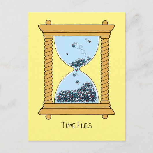 Time Flies Briefkaart (Voorkant)