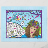 Time Flies_Flat Papierblad 11 x 8,5 inch (Voorkant)