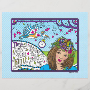 Time Flies_Flat Papierblad 11 x 8,5 inch