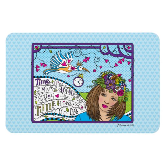 Time Flies_Flexible Magnet 6 x 4 inch Magneet (Horizontaal)