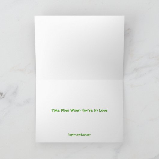 Time Flies-Jubileum Kaart (Binnen)