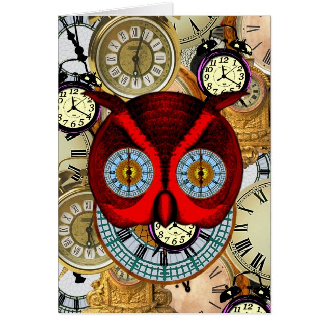Time Flies klokken Blanco kaart (Voorkant)