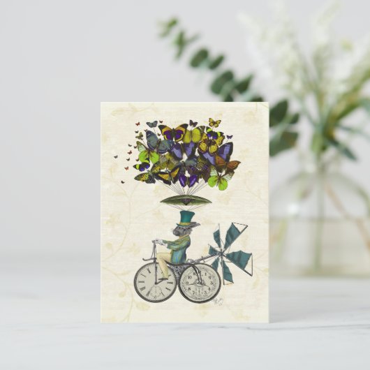 Time Flies Rabbit 3 Briefkaart (Staand voorkant)