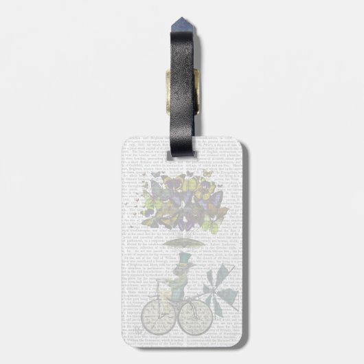 Time Flies Rabbit Bagagelabel (Achterkant verticaal)