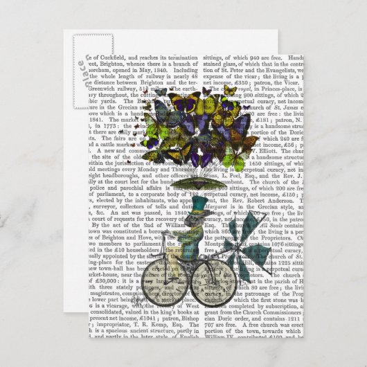 Time Flies Rabbit Briefkaart (Voorkant / Achterkant)