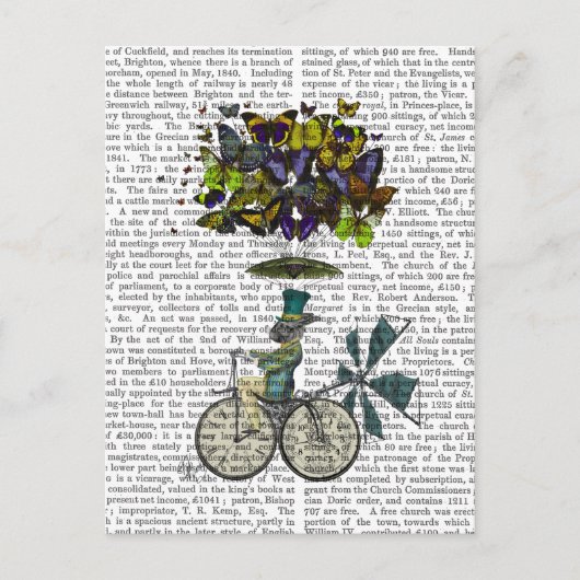 Time Flies Rabbit Briefkaart (Voorkant)