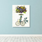 Time Flies Rabbit Canvas Afdruk (Insitu (Houten vloer))