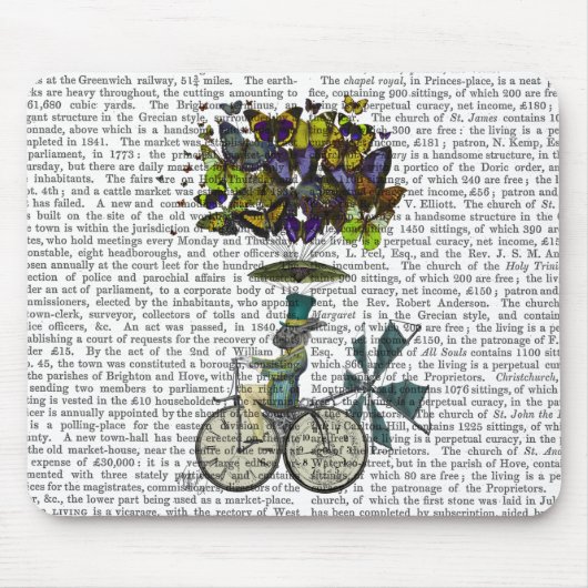 Time Flies Rabbit Muismat (Voorkant)