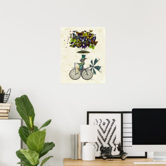 Time Flies Rabbit Poster (Thuiskantoor)