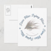 Time Flies Tying Flies Briefkaart (Voorkant / Achterkant)