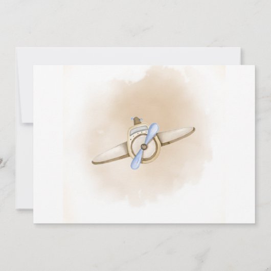 Time Flies Vliegtuig Eerste Verjaardag Party Foto Kaart (Achterkant)