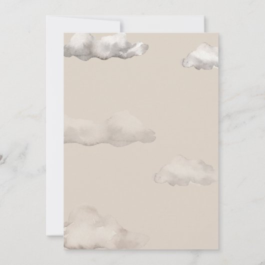 Time Flies Vliegtuig Verjaardag Uitnodiging (Achterkant)