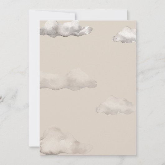 Time Flies Vliegtuig Verjaardag Uitnodiging (Achterkant)