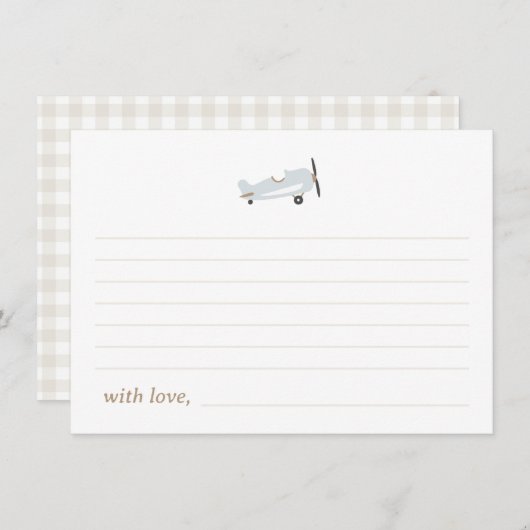 "Time Flies" Vliegtuigthema Tijdcapsule Kaarten (Voorkant / Achterkant)