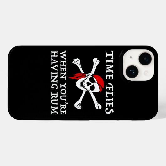 Time Flies When You're Having Rum Case-Mate iPhone Case (Achterkant (horizontaal))