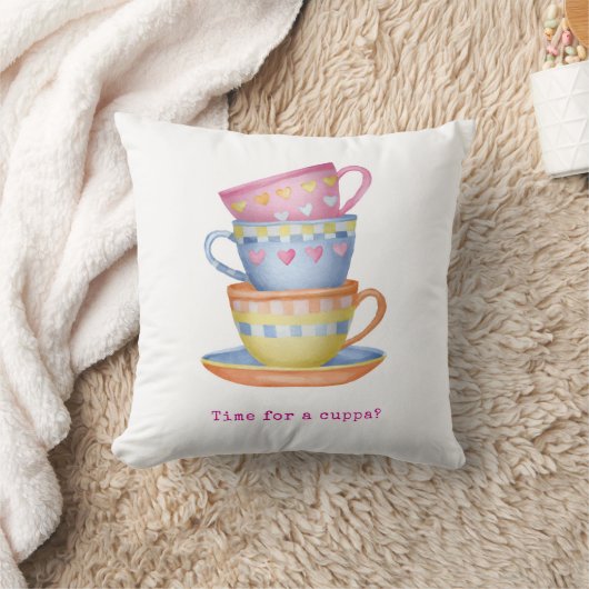 Time for a cuppa cushion kussen (Deken)