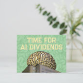 Time For AI Dividends Briefkaart (Staand voorkant)