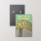 Time For AI Dividends Button (Voorkant / Achterkant)