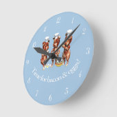 Time For Bacon and Eggs Numbered Ronde Klok (Hoek)