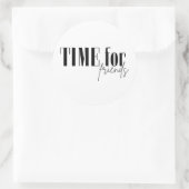 Time for friends ronde sticker (Tas)