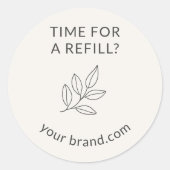 Time for Refill Label Small Business Minimalist  (Voorkant)