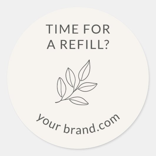 Time for Refill Label Small Business Minimalist  (Voorkant)