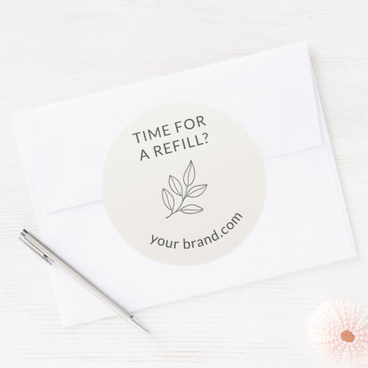 Time for Refill Label Small Business Minimalist (Envelop)