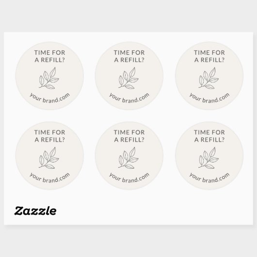 Time for Refill Label Small Business Minimalist  (Vel)