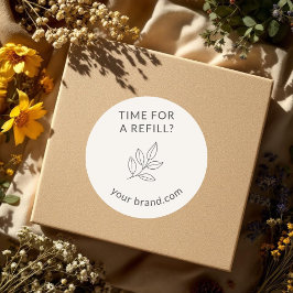 Time for Refill Label Small Business Minimalist 