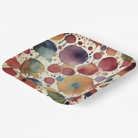 Time for some splatter papieren bordje (Gebogen)